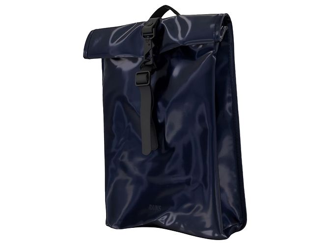 Zaino Rolltop Mini W3 - RAINS - Sintetico - Blu - vista 2