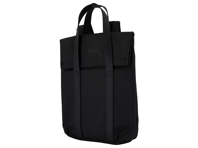 Borsa Tote Mini W3 Shopper - RAINS - Sintetico - Nero - vista 2