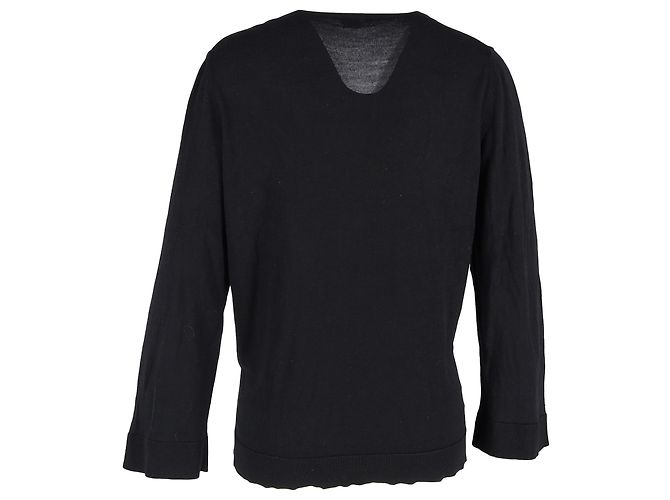 Totême V-Ausschnitt Pullover aus schwarzer Kaschmir - Ansicht 3
