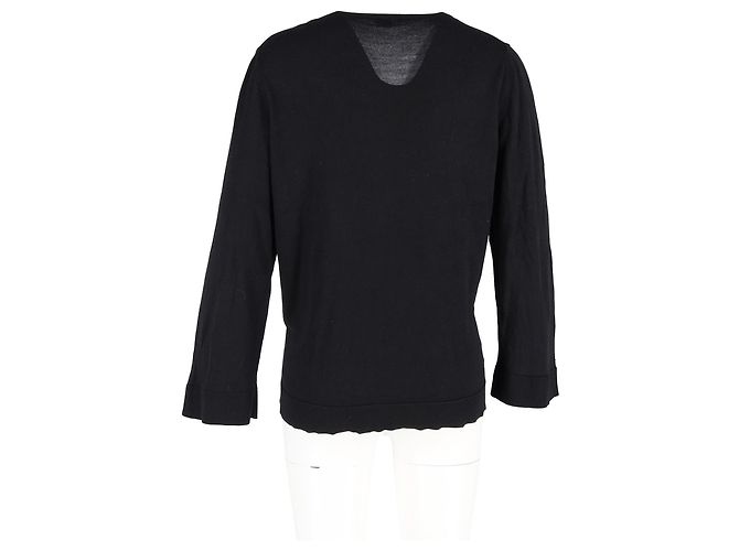 Totême V-Ausschnitt Pullover aus schwarzer Kaschmir - Ansicht 6