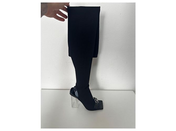 Botas altas de cinta Gianni Versace Negro Plata - vista 3