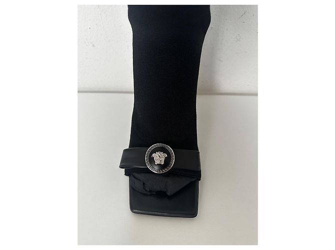 Botas altas de cinta Gianni Versace Negro Plata - vista 5
