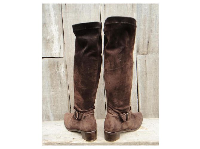 Botas Paraboot Marrón Oscuro Ante - vista 5