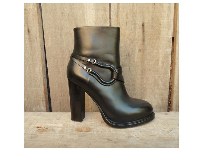 Botines Santoni de piel negra Negro - vista 2