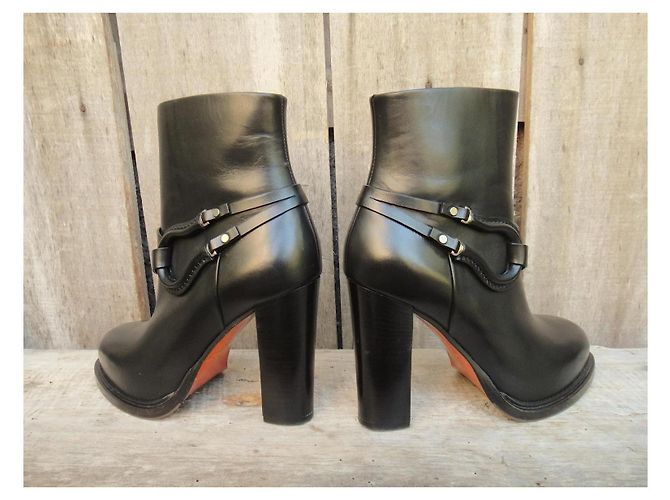 Botines Santoni de piel negra Negro - vista 5