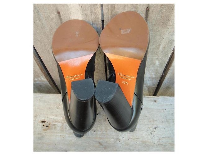 Botines Santoni de piel negra Negro - vista 6