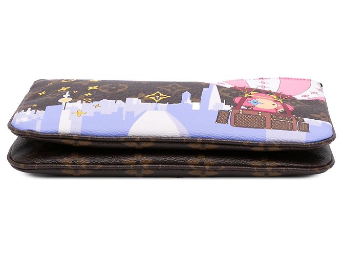 Pochette Illustre Vivienne Shanghai in Monogram Marrone con Doppia Zip Louis Vuitton - vista 3