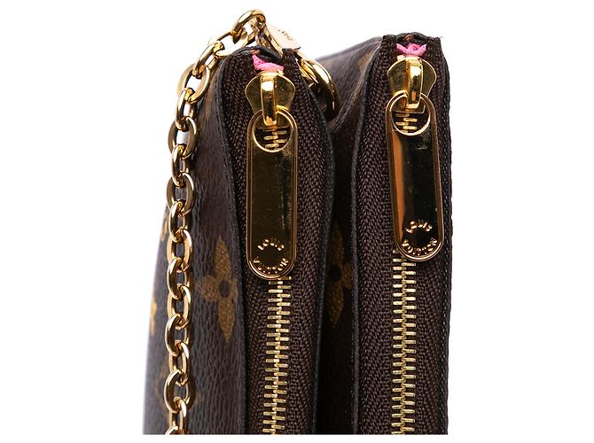 Pochette Illustre Vivienne Shanghai in Monogram Marrone con Doppia Zip Louis Vuitton - vista 8