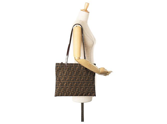 Fendi Braune Zucca Canvas Tasche - Ansicht 10