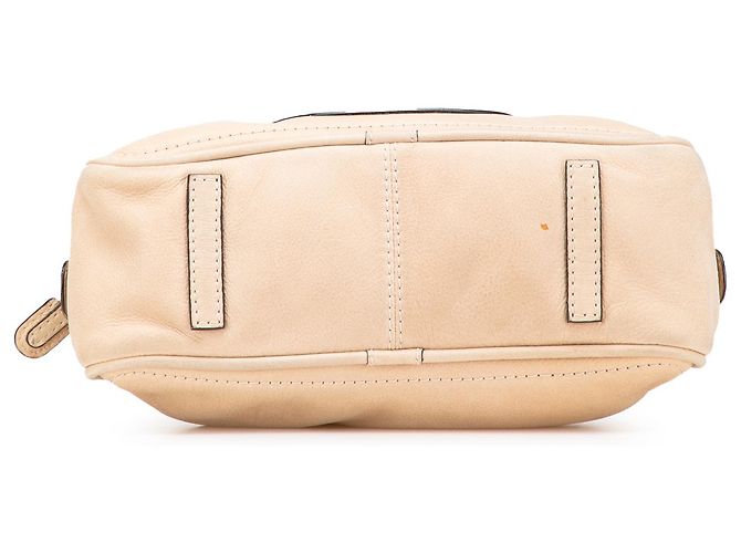 Borsa a mano mini Anagram in pelle marrone LOEWE con frange Beige - vista 3