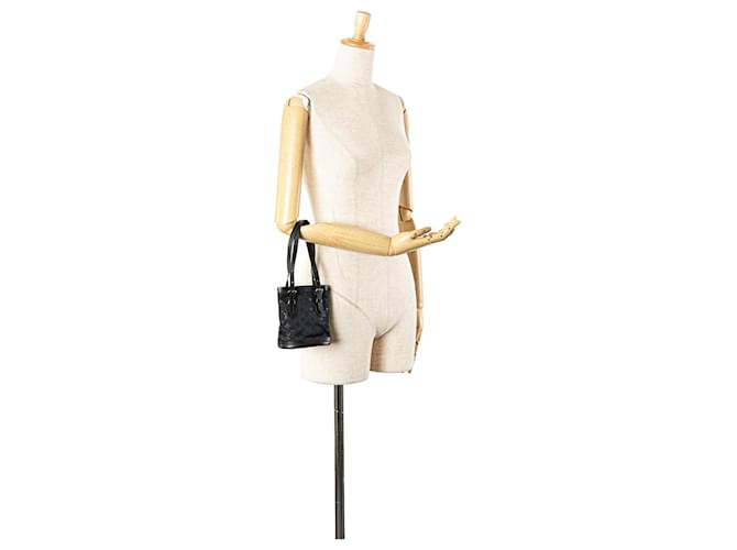 Bucket Secchiello Mini Satin Nero Monogramma Louis Vuitton - vista 11
