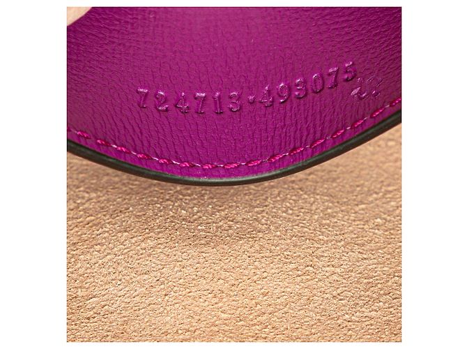 Gucci Mini Borsa in Pelle Viola Horsebit 1955 Web Crossbody Porpora - vista 7