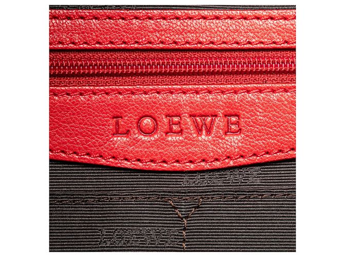 Borsa Senda in nubuck rosso LOEWE - vista 5