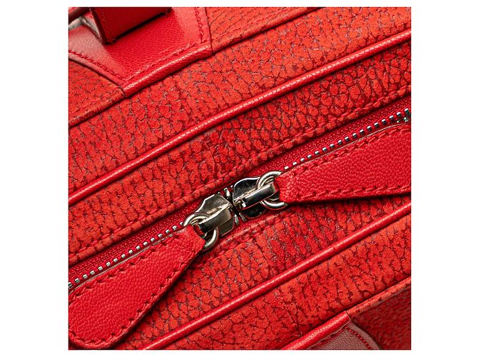 Borsa Senda in nubuck rosso LOEWE - vista 7