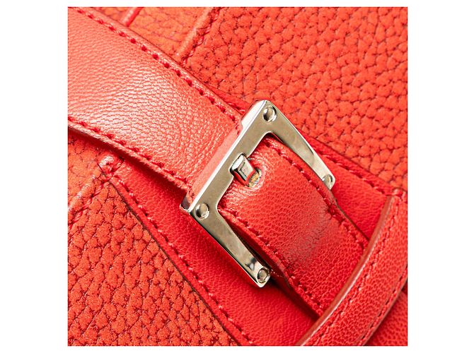Borsa Senda in nubuck rosso LOEWE - vista 9