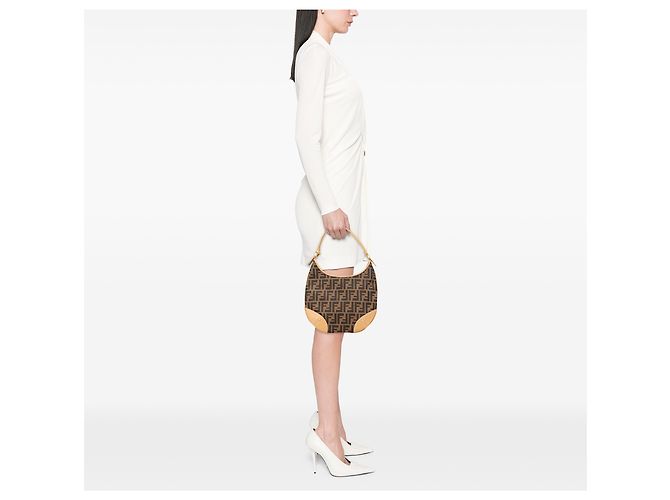 Fendi Braune Zucca Canvas Hobo - Ansicht 12
