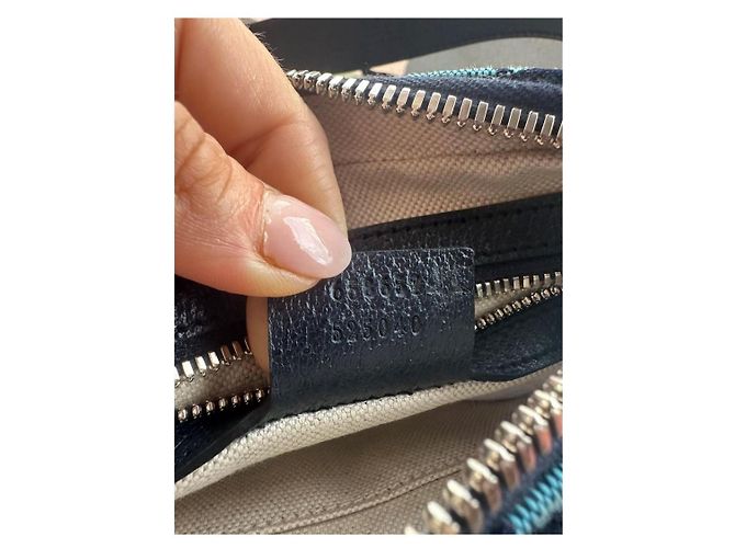 Marsupio Gucci blu navy in cotone - vista 7