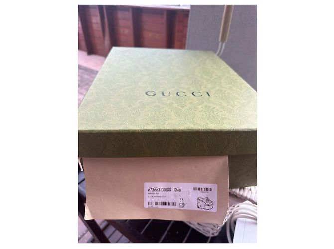 Mules à talons compensés Gucci noir en polyester taille 36 - vue 5