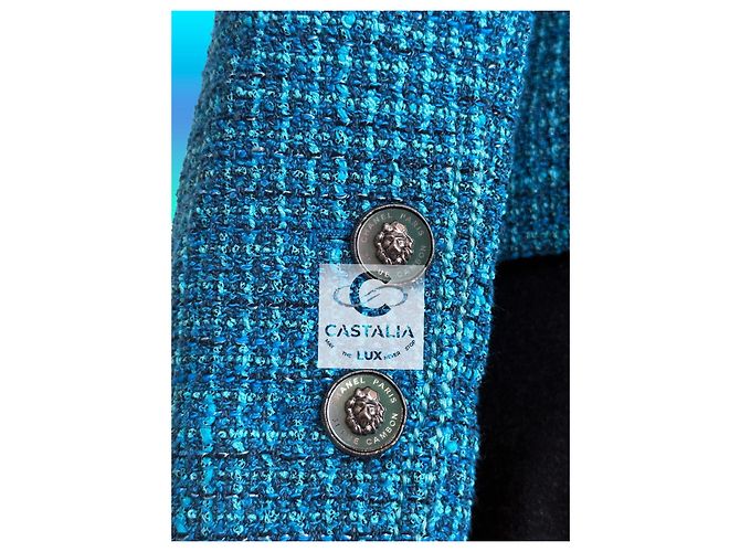 Chanel Lesage Riviera Sky Tweedjacke 2023 36 FR Türkis - Ansicht 10