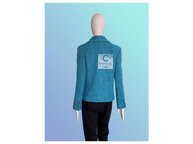 Chanel Lesage Riviera Sky Tweedjacke 2023 36 FR Türkis - Ansicht 12