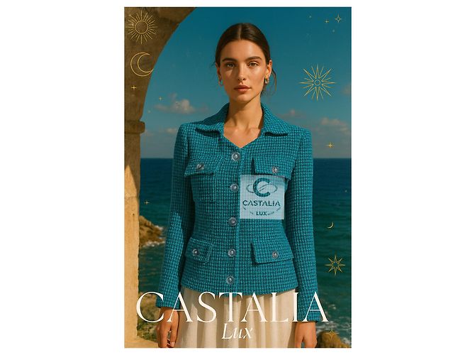 Chanel Lesage Riviera Sky Tweedjacke 2023 36 FR Türkis - Ansicht 3