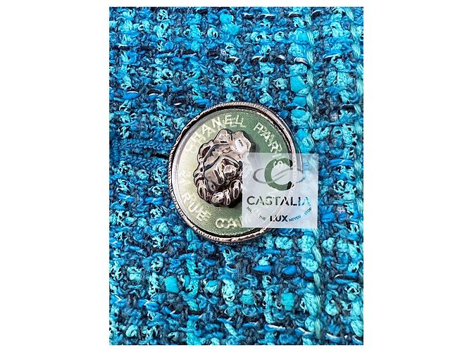 Chanel Lesage Riviera Sky Tweedjacke 2023 36 FR Türkis - Ansicht 9
