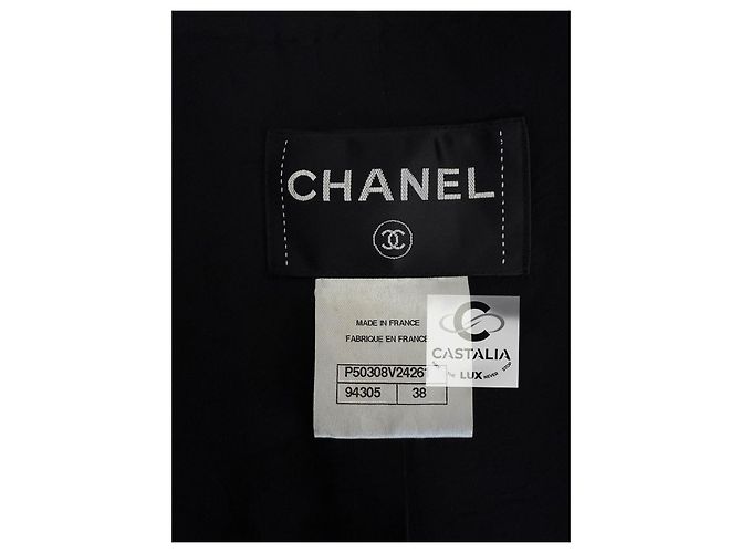 Chanel Schwarze Tweedjacke Supermarkt-Kollektion 38 FR - Ansicht 13