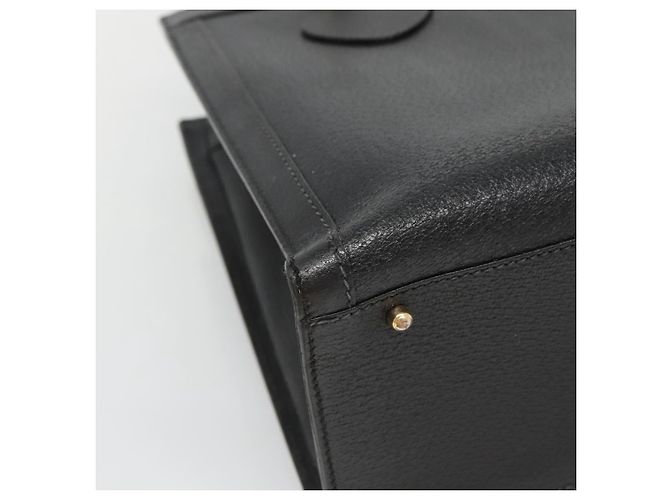 Borsa a mano in pelle Gucci Bamboo nera e oro 002 2853 0260 0 Auth mr1336 Nero D'oro - vista 14
