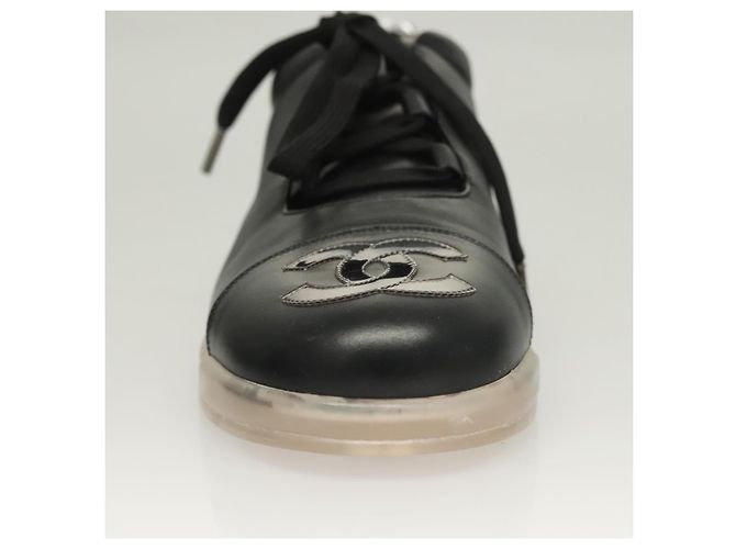 Sneakers CHANEL in pelle di agnello 39 Nero CC Auth BA2712 - vista 12