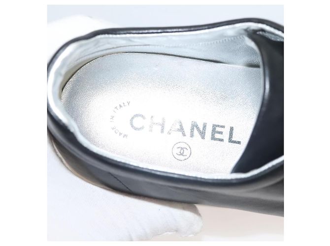 Sneakers CHANEL in pelle di agnello 39 Nero CC Auth BA2712 - vista 15