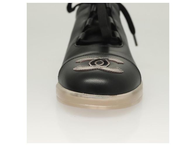 Sneakers CHANEL in pelle di agnello 39 Nero CC Auth BA2712 - vista 28