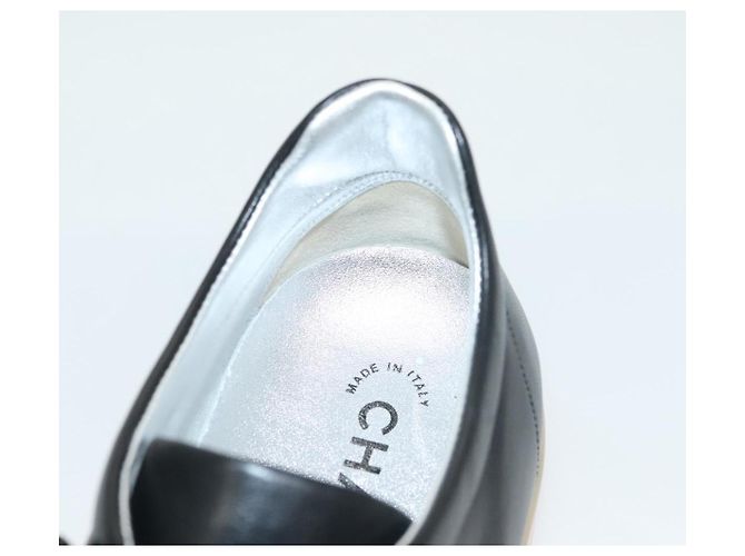 Sneakers CHANEL in pelle di agnello 39 Nero CC Auth BA2712 - vista 34