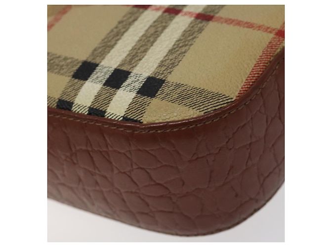 Autre Marque Borsa a spalla Burberrys Nova Check PVC Beige Oro Auth 124690 D'oro - vista 15