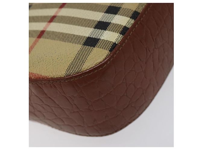 Autre Marque Borsa a spalla Burberrys Nova Check PVC Beige Oro Auth 124690 D'oro - vista 16
