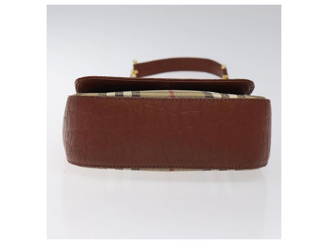 Autre Marque Borsa a spalla Burberrys Nova Check PVC Beige Oro Auth 124690 D'oro - vista 5