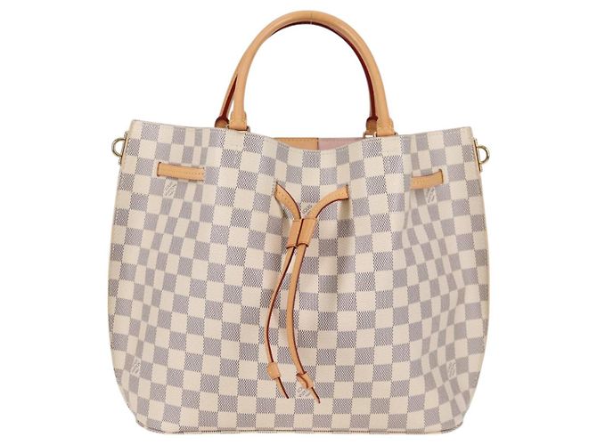 LOUIS VUITTON Borsa a Mano Giroratta Damier Azur N41579 LV Auth 121229M - vista 13