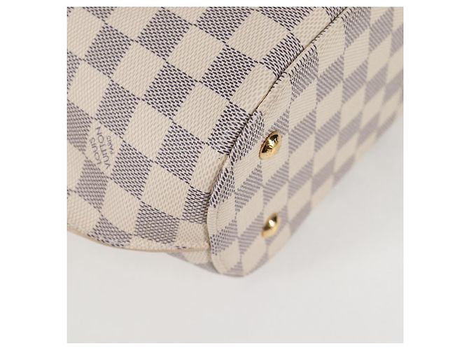 LOUIS VUITTON Borsa a Mano Giroratta Damier Azur N41579 LV Auth 121229M - vista 9