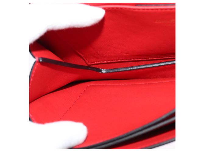 Borsa a spalla Vala Chain in pelle rossa e oro Auth gh168 di Salvatore Ferragamo Rosso D'oro - vista 20