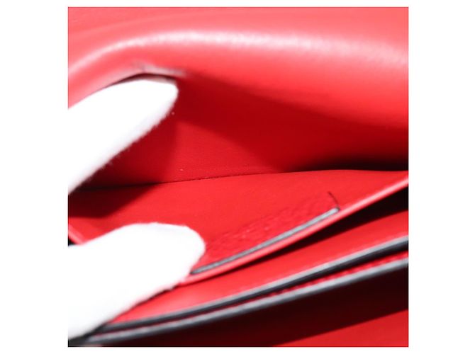 Borsa a spalla Vala Chain in pelle rossa e oro Auth gh168 di Salvatore Ferragamo Rosso D'oro - vista 22