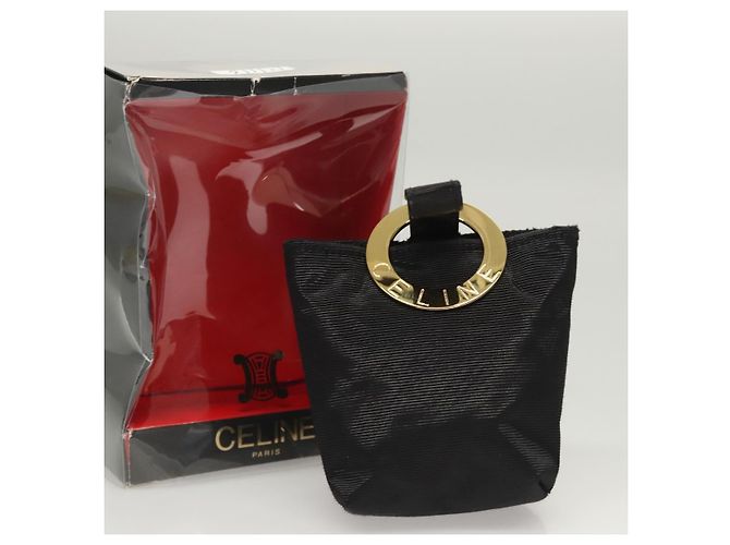 Céline CELINE Pouch Nylon Nero Oro Auth 121116 D'oro - vista 12