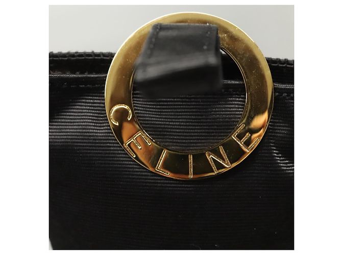 Céline CELINE Pouch Nylon Nero Oro Auth 121116 D'oro - vista 17