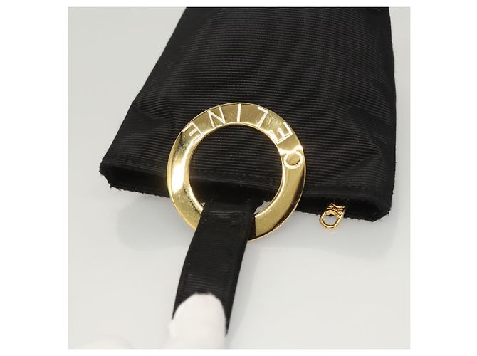Céline CELINE Pouch Nylon Nero Oro Auth 121116 D'oro - vista 6