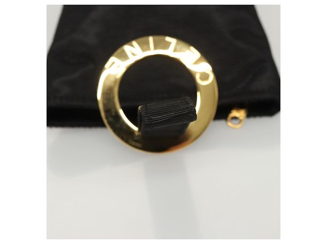 Céline CELINE Pouch Nylon Nero Oro Auth 121116 D'oro - vista 7