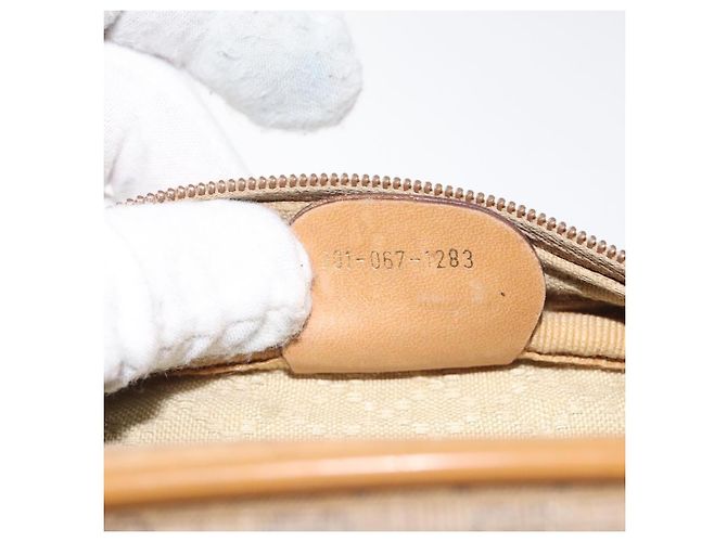 Gucci Borsa a spalla Micro GG Supreme PVC Beige Oro Auth ti3123 D'oro - vista 12
