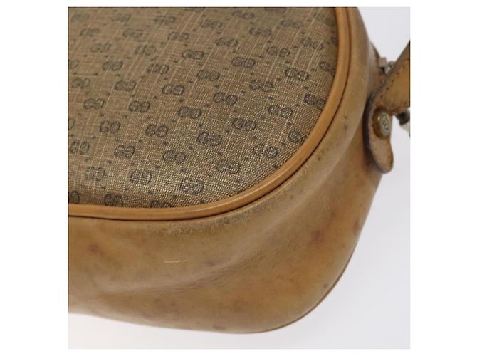 Gucci Borsa a spalla Micro GG Supreme PVC Beige Oro Auth ti3123 D'oro - vista 15