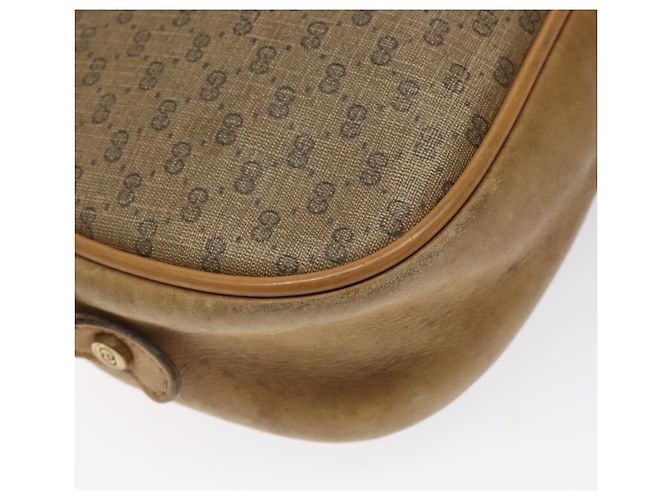 Gucci Borsa a spalla Micro GG Supreme PVC Beige Oro Auth ti3123 D'oro - vista 16