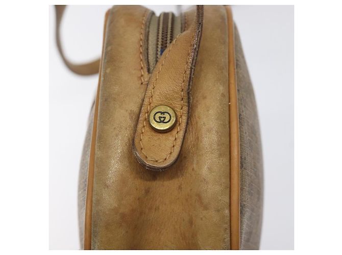 Gucci Borsa a spalla Micro GG Supreme PVC Beige Oro Auth ti3123 D'oro - vista 17