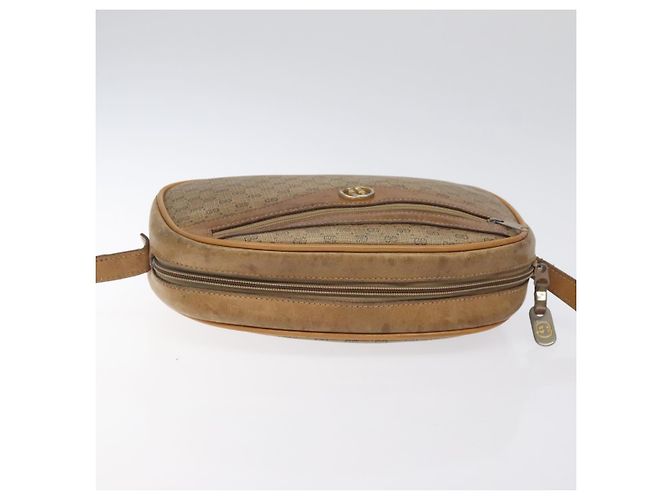 Gucci Borsa a spalla Micro GG Supreme PVC Beige Oro Auth ti3123 D'oro - vista 6