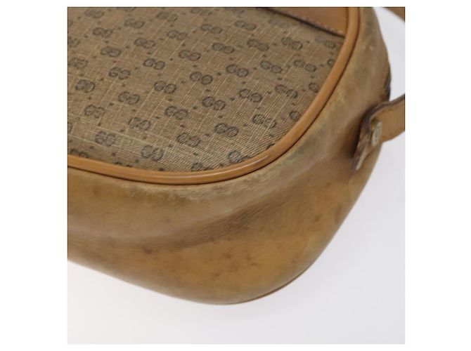 Gucci Borsa a spalla Micro GG Supreme PVC Beige Oro Auth ti3123 D'oro - vista 9