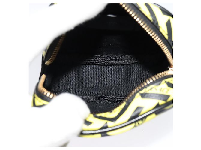 Pochette VERSACE PVC Giallo Oro Auth bs26250 D'oro - vista 11